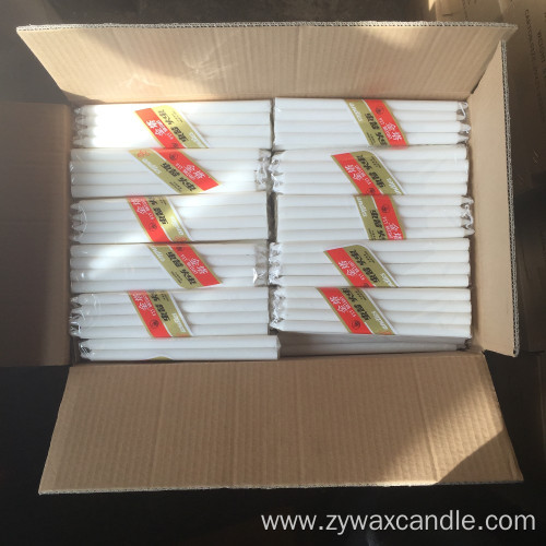 WHITE CLASSIC STICK CANDLES PLASTIC BAG AFRICA